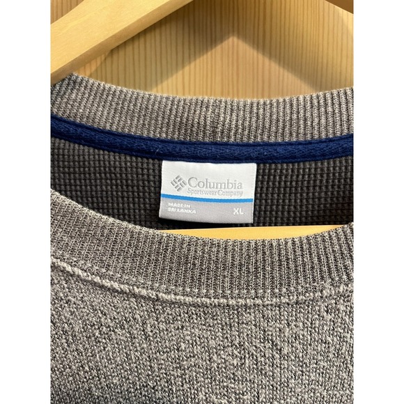 Columbia Crewneck Neutral Brown XL Sweatshirt Logo Pullover Cotton Blend Outdoor - Picture 7 of 9